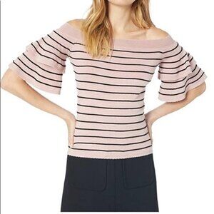 BB DAKOTA PYT Ruffle Sleeve Off the Shoulder Top S